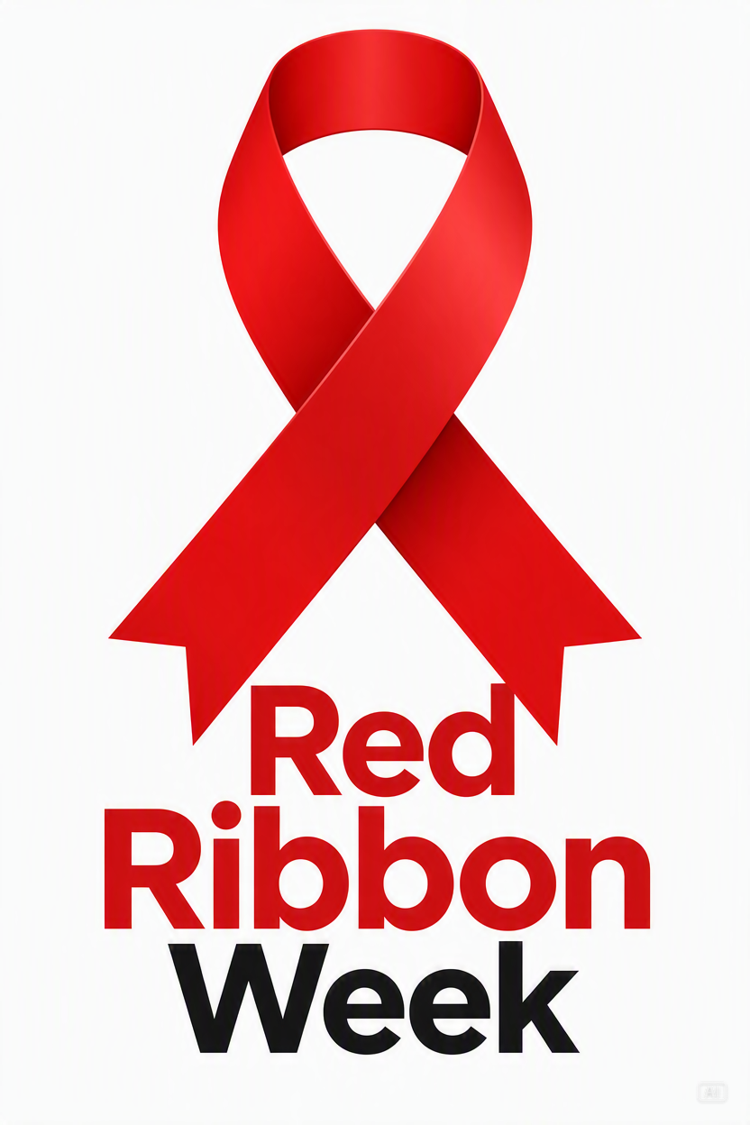Red Ribbon Week poster centerpiece image generated by Pippit