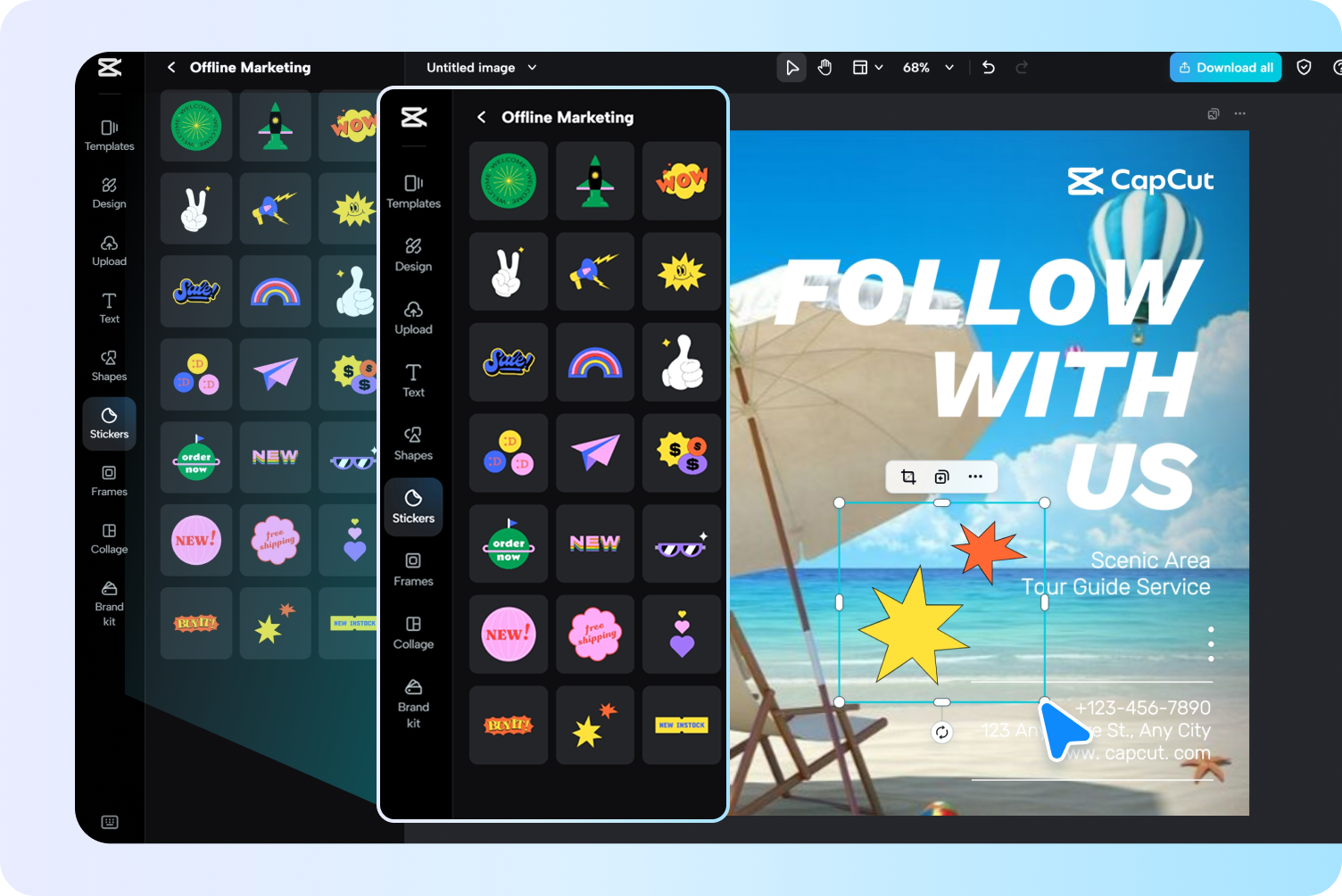 I-export ang nabuong larawan mula sa CapCut