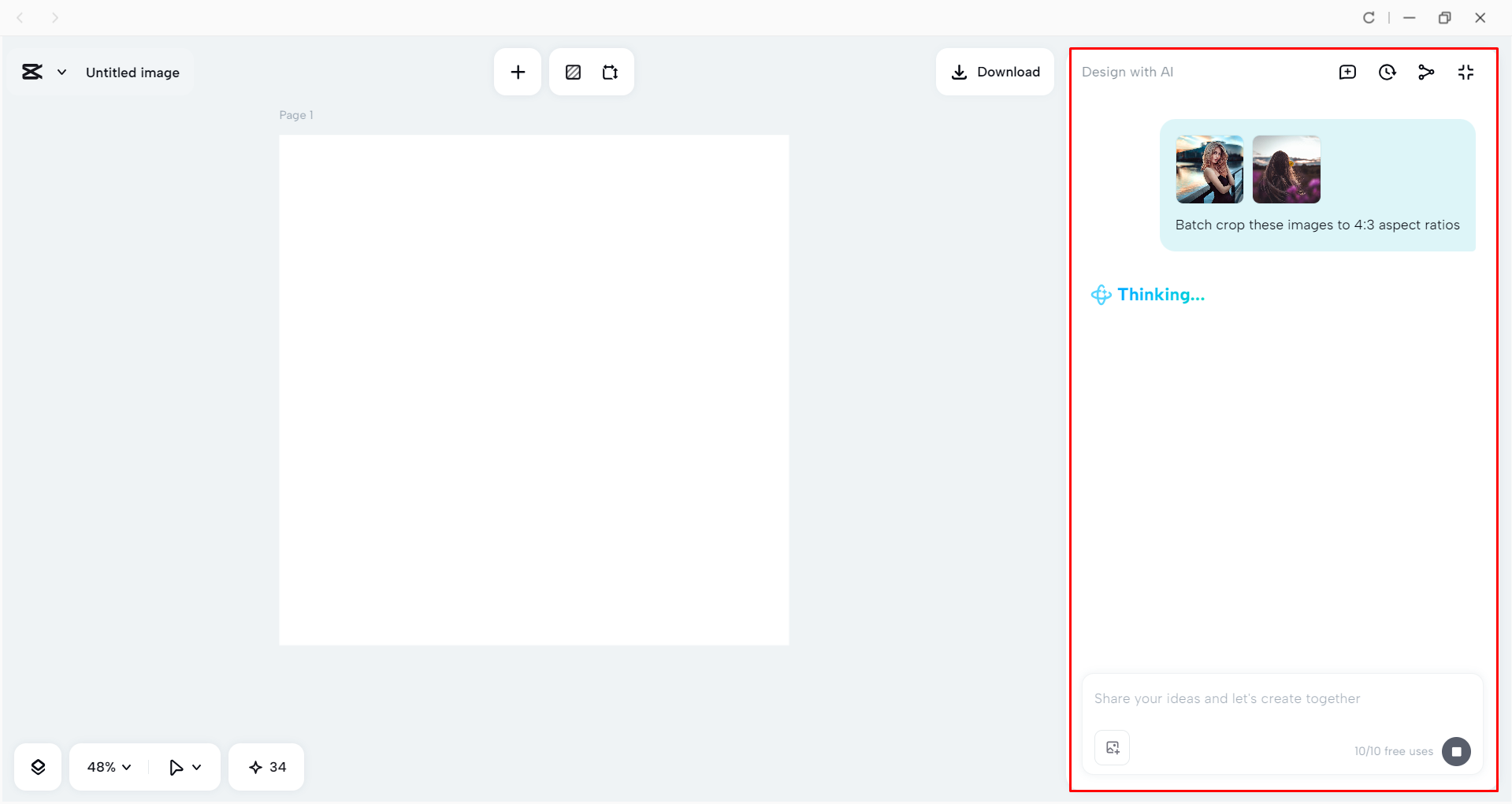 Cropping the images with the CapCut desktop video editor
