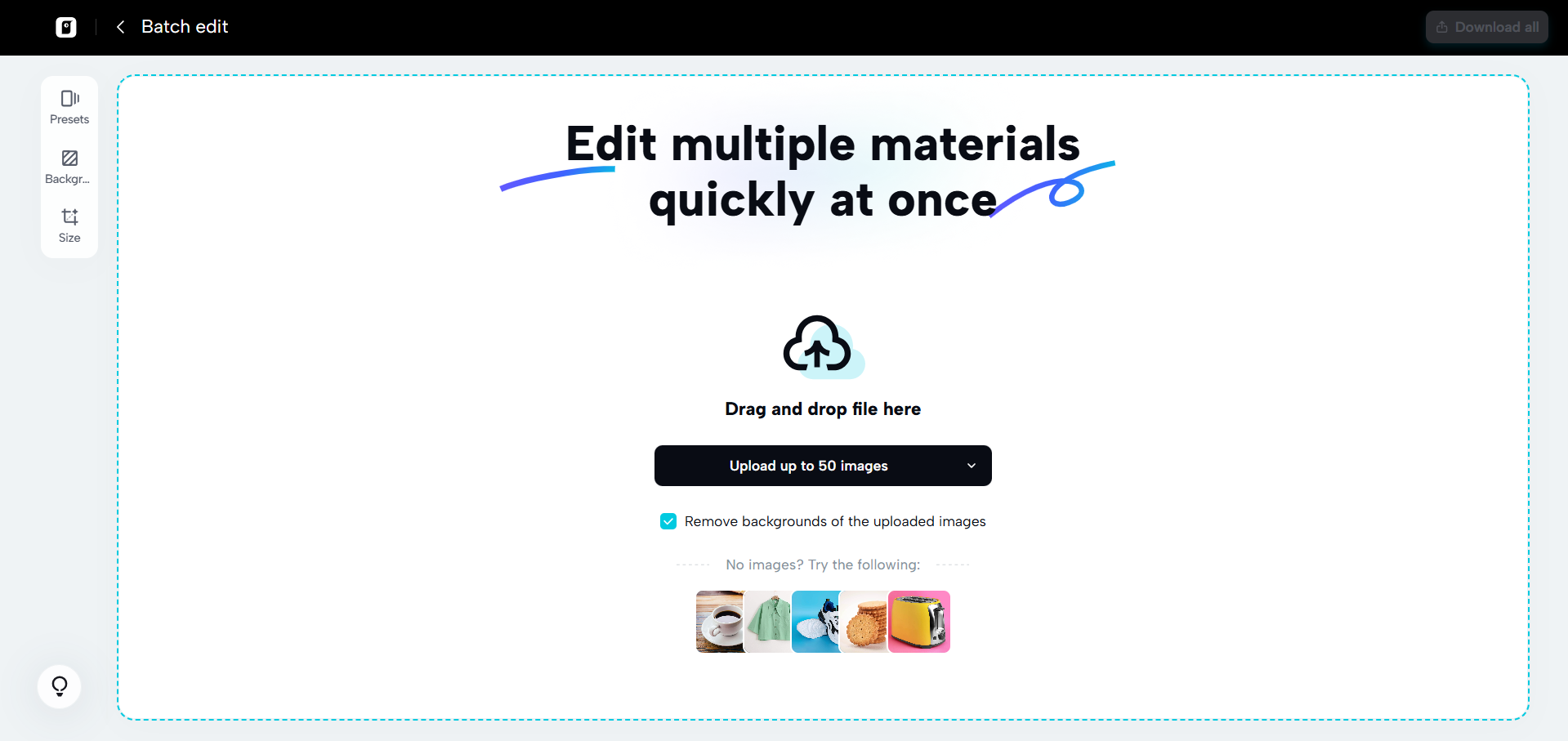 Edit multiple sales images instantly