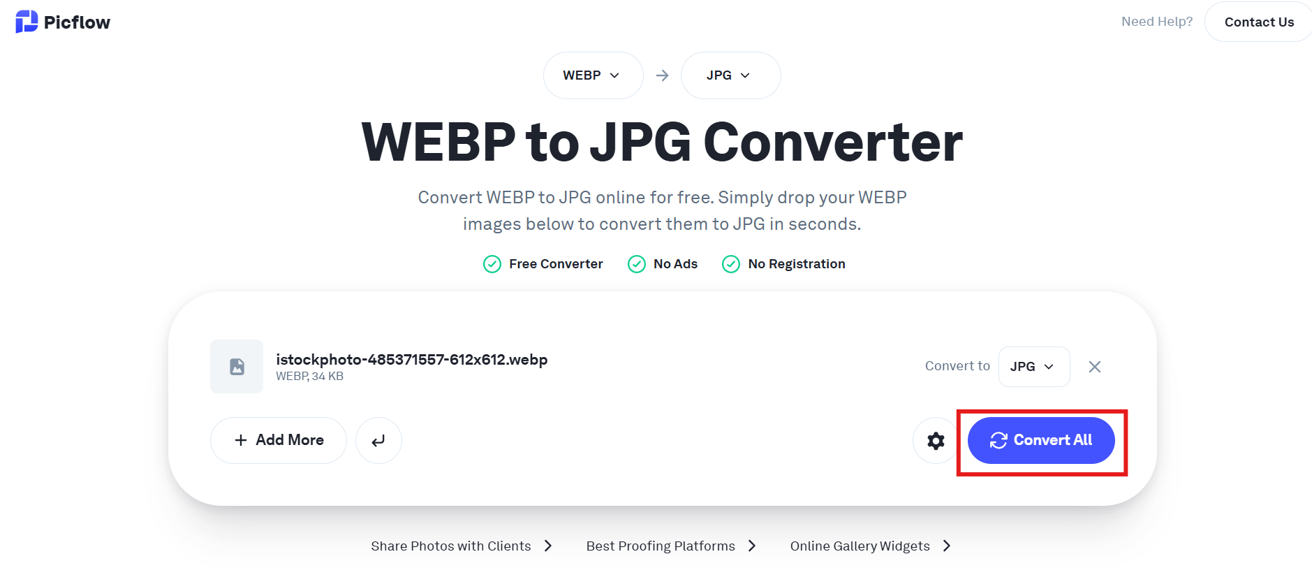 Convert WebP to JPG free