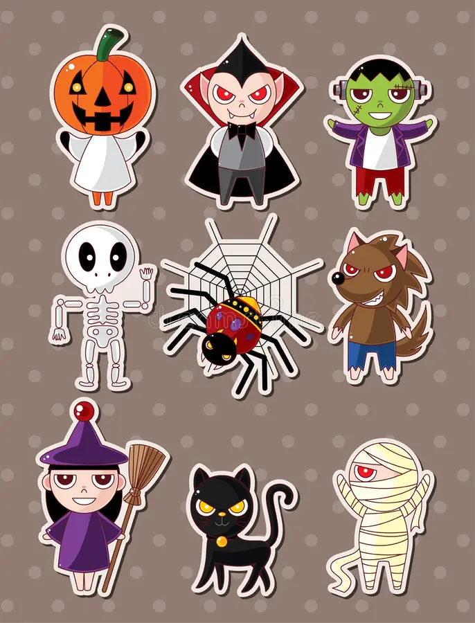 Ghost and monster stickers