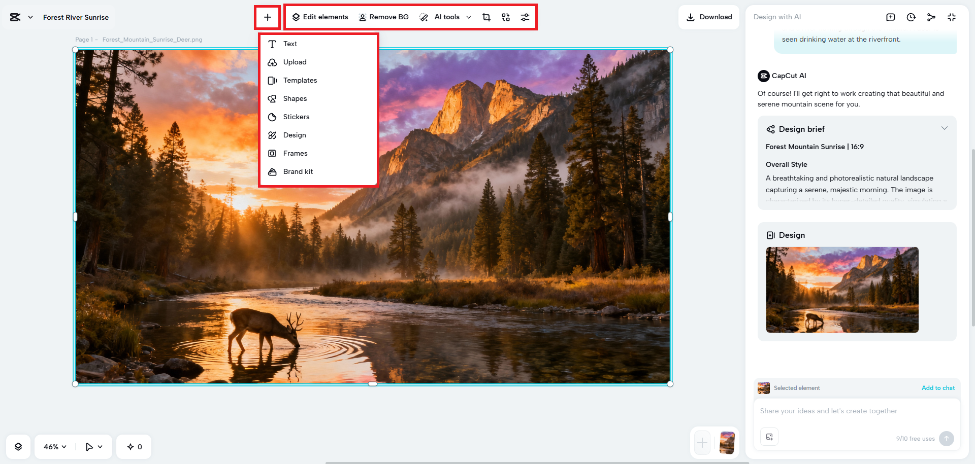 Access the photo editor for manual editing