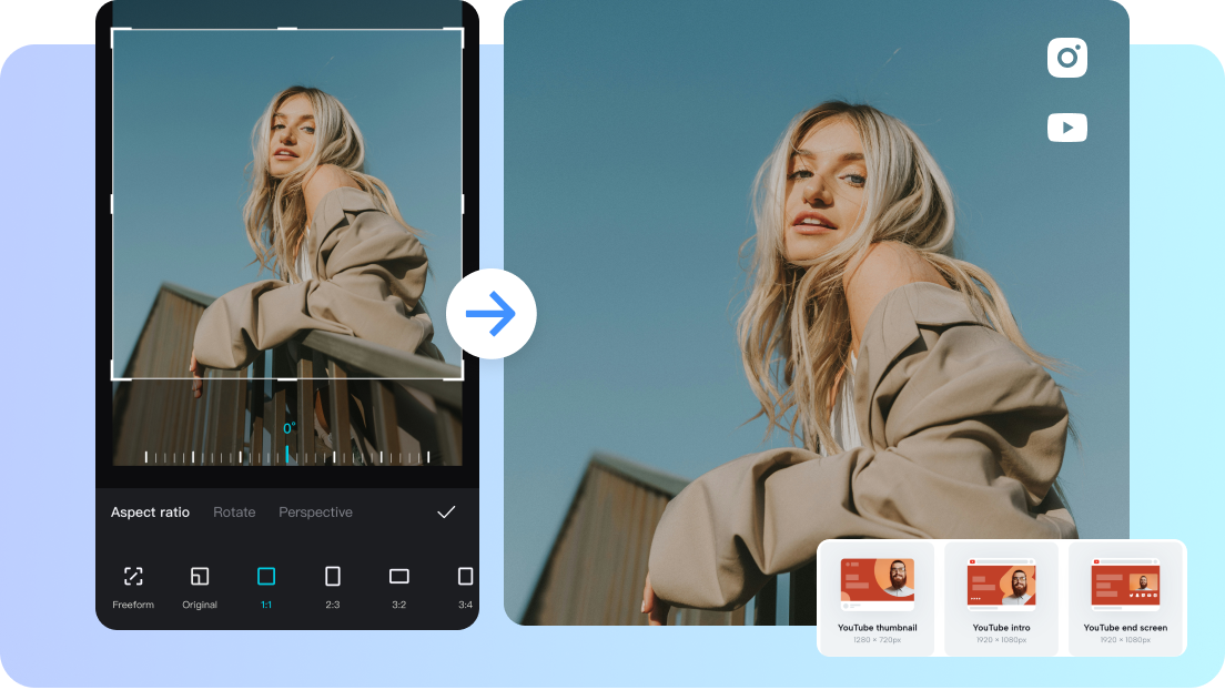 Обрезайте изображения до любого размера легко и точно