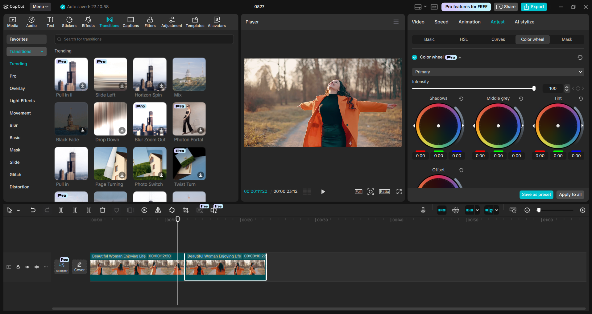 Interface of the CapCut desktop video editor - the best way to add dissolve effect to videos