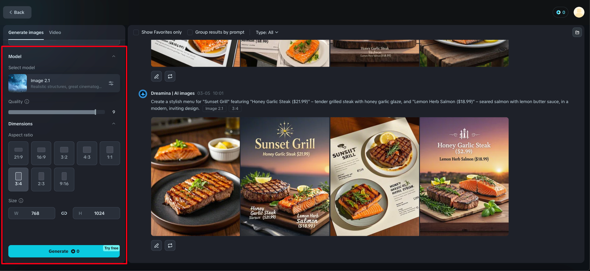 hoe maak je een food menu