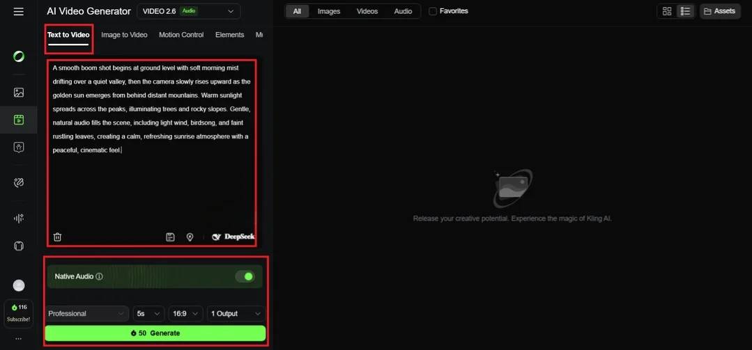 Convert text into a video with audio