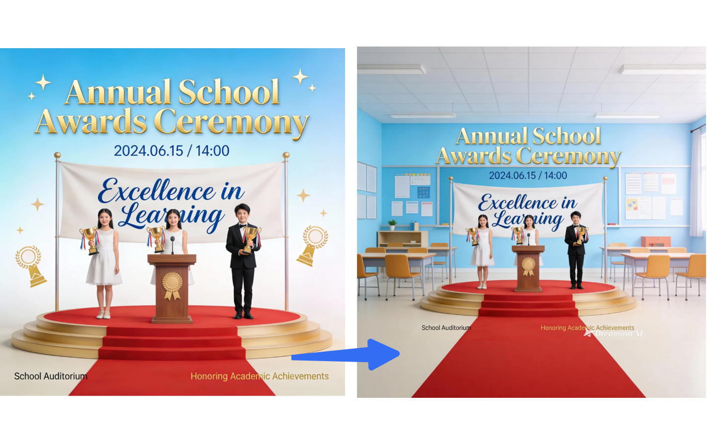 Extindeți designul posterului școlii pe Dreamina