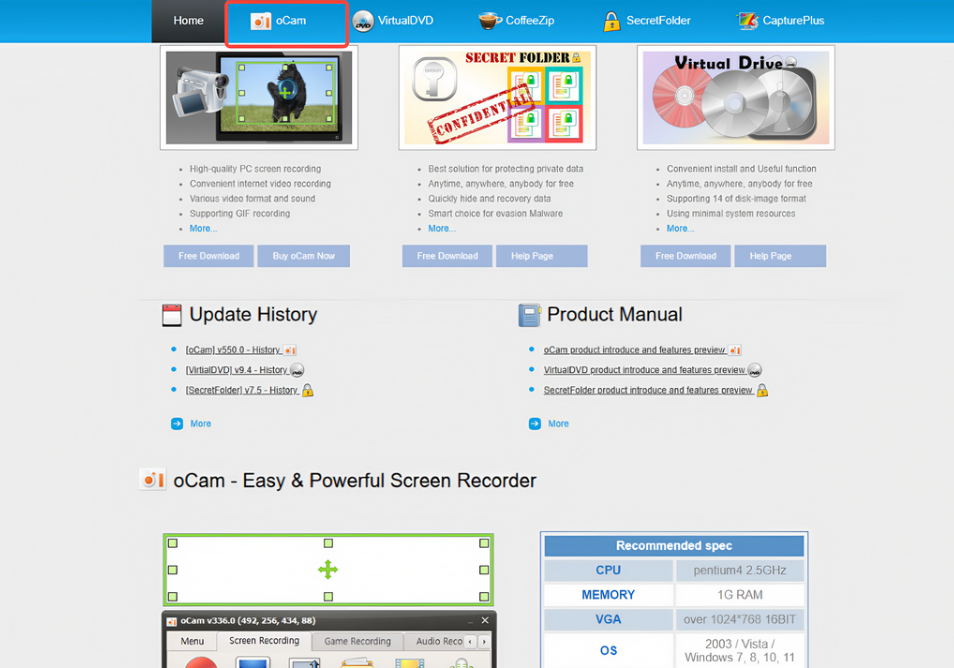 OhSoft Website-Zugriff