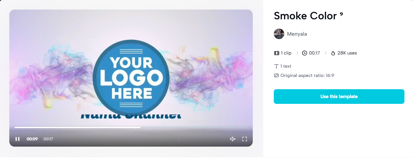 Brushstroke logo reveals templates on CapCut Web
