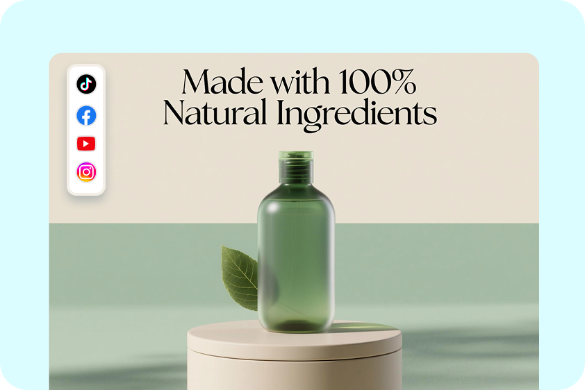 Criação visual de mídia social no design do IA CapCut