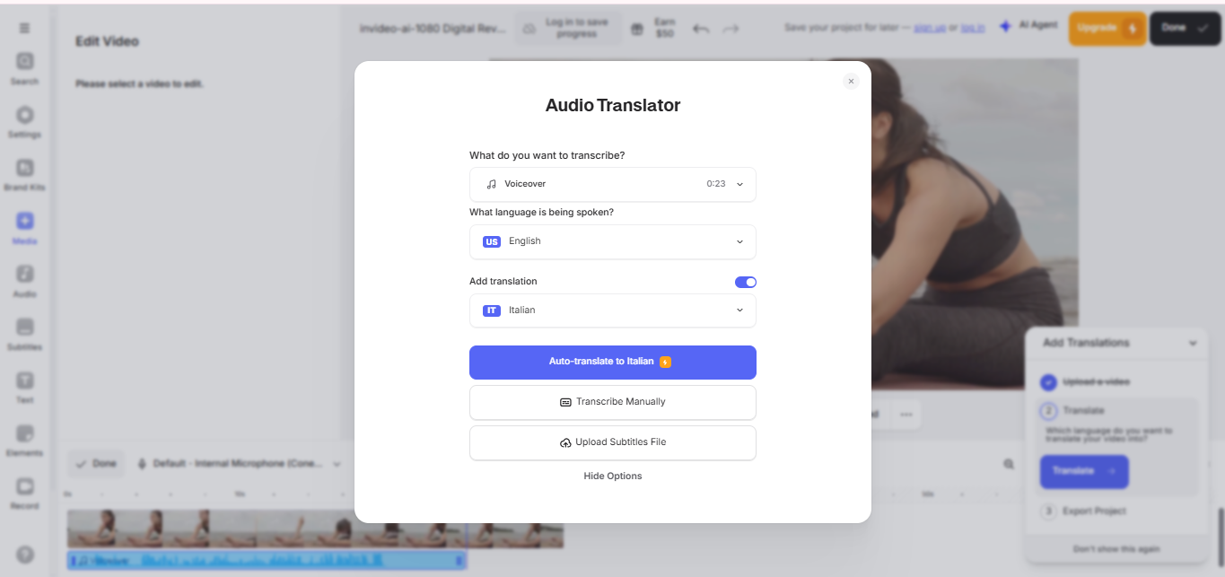 Veed.io - เครื่องมือที่ดีที่สุดในการแปลเสียงโดยใช้ AI