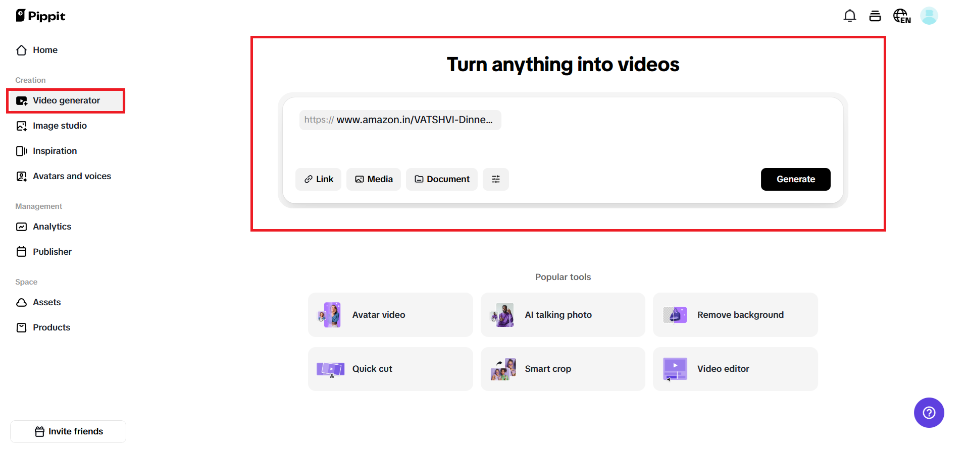 Transforme qualquer coisa em vídeos