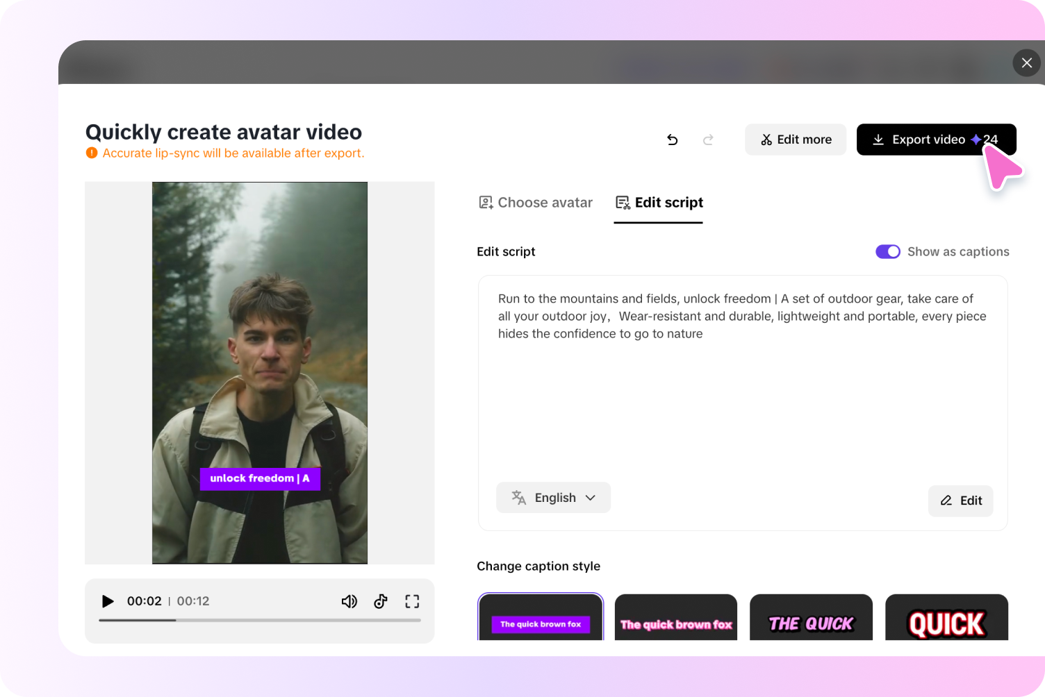 share and publish your video