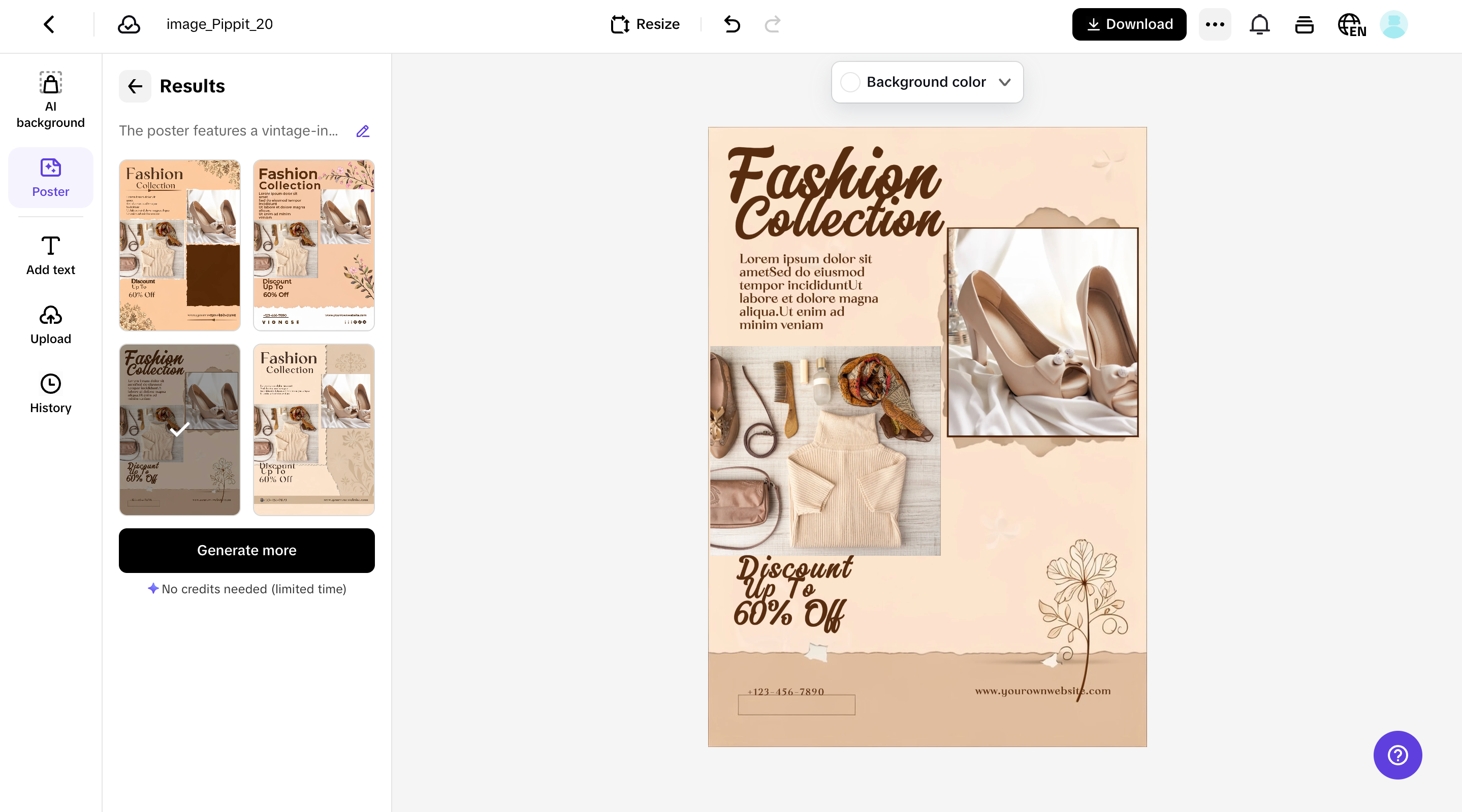 I-customize ang iyong poster