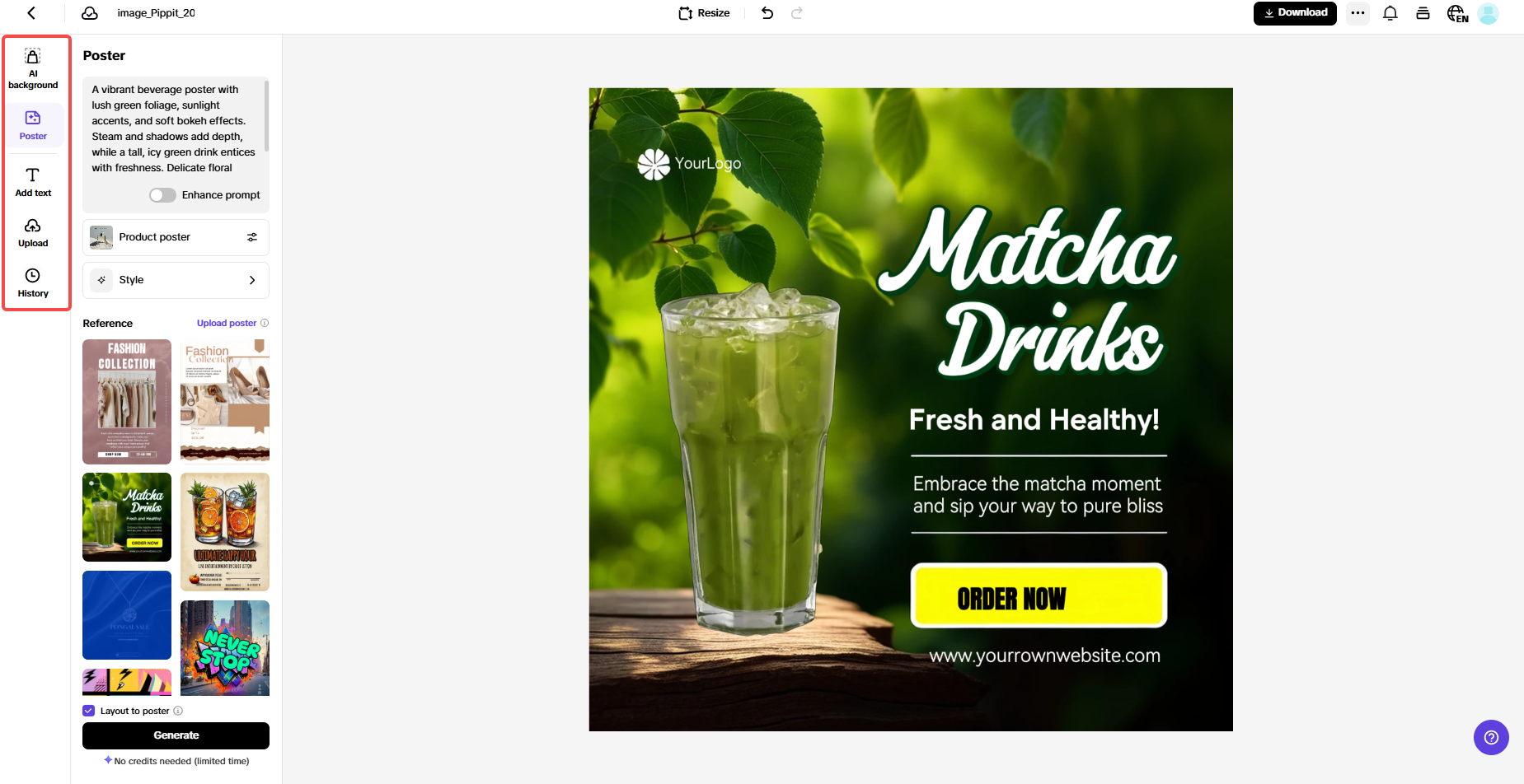 Personalize your poster