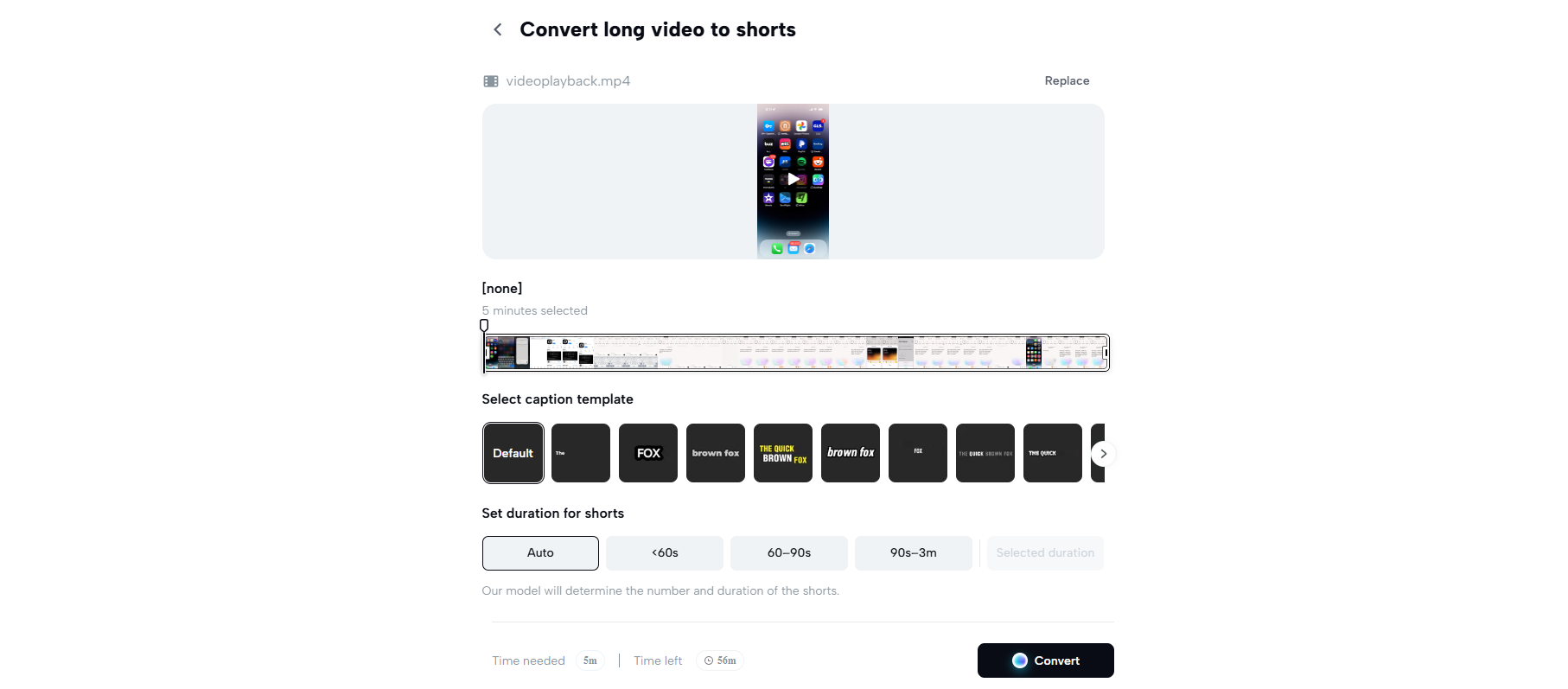 Customize clips with captions