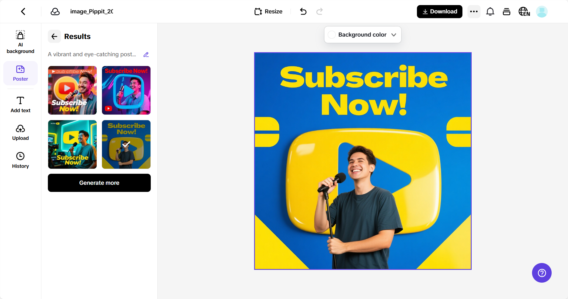 Personalize seu pôster