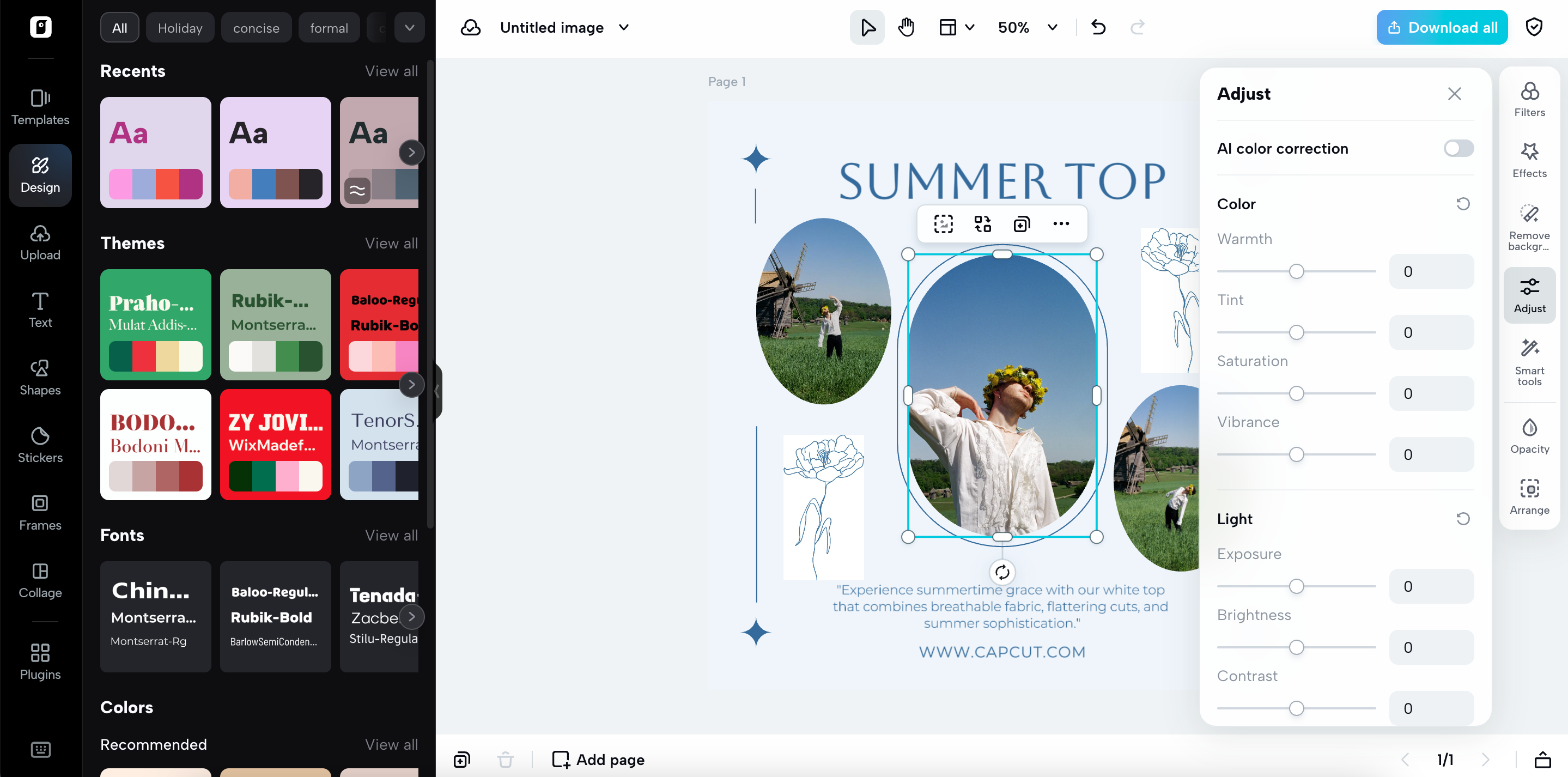 Customize the template