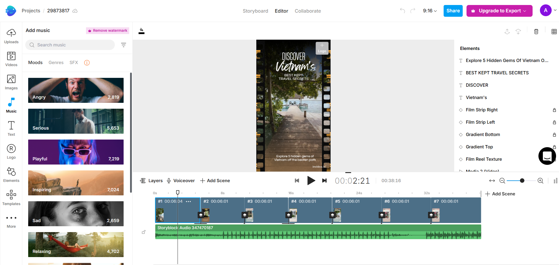 Interface AI do InVideo
