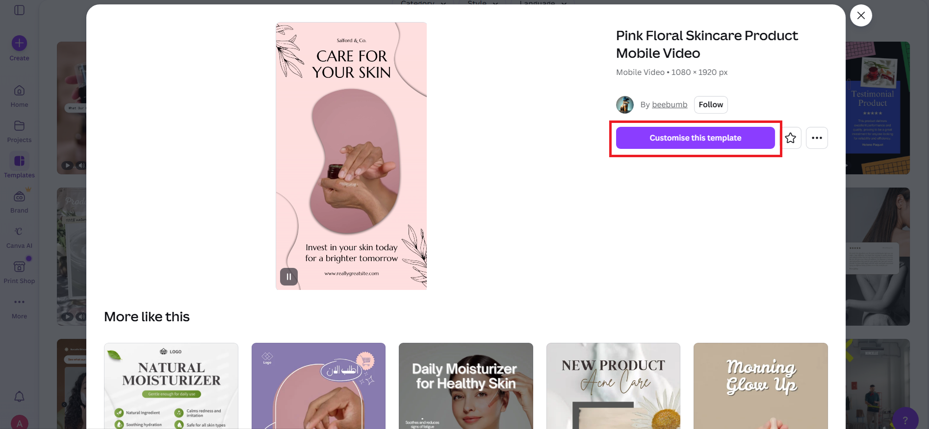 Choisissez un modèle que vous aimez