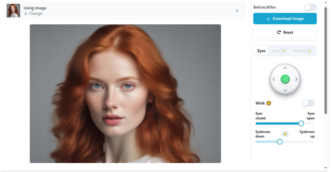 Reshot AI - one of the best eye photo editors online for free