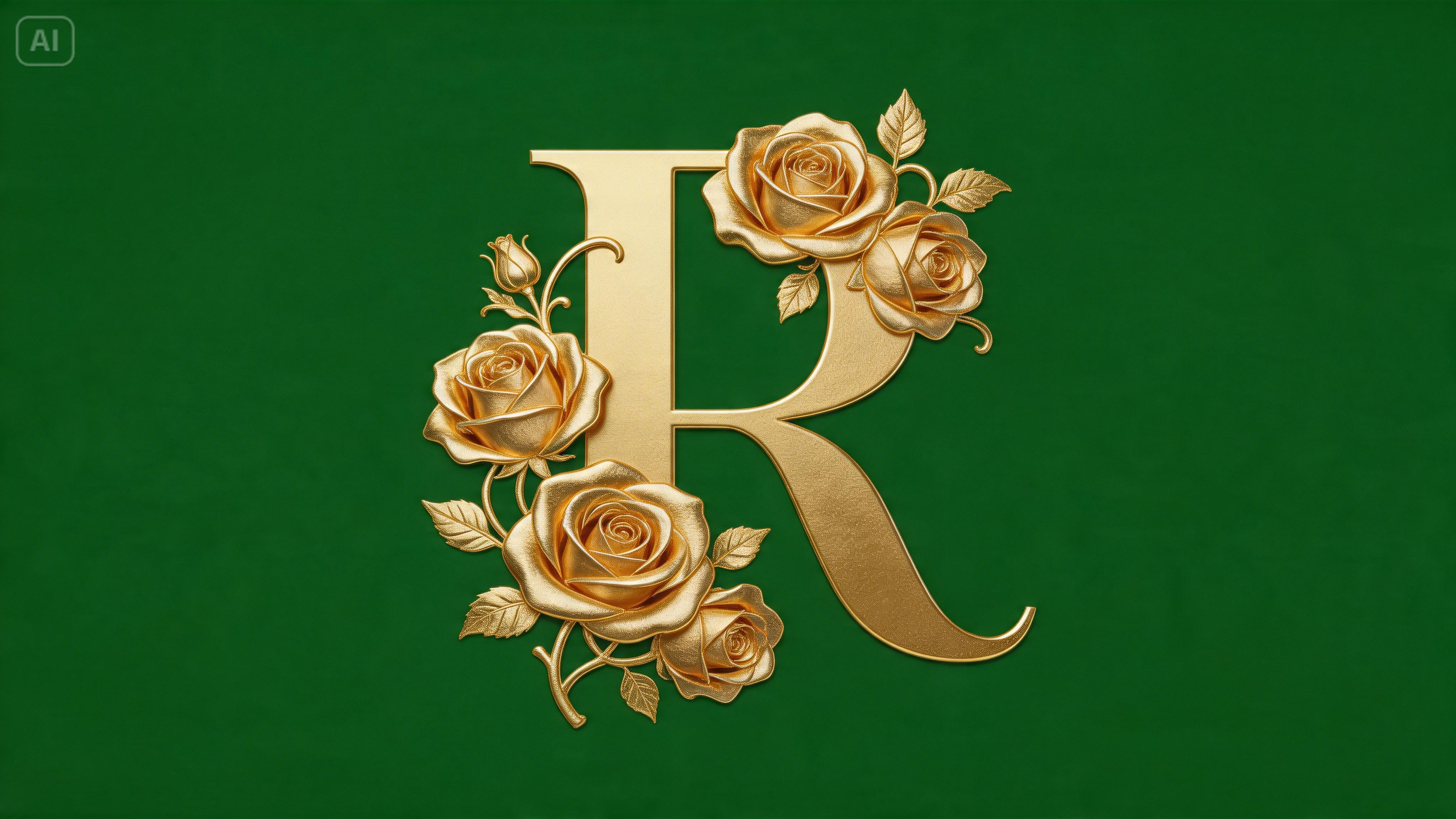 Prompt for a luxury rose monogram