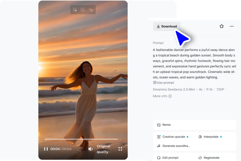 Preview and download your video