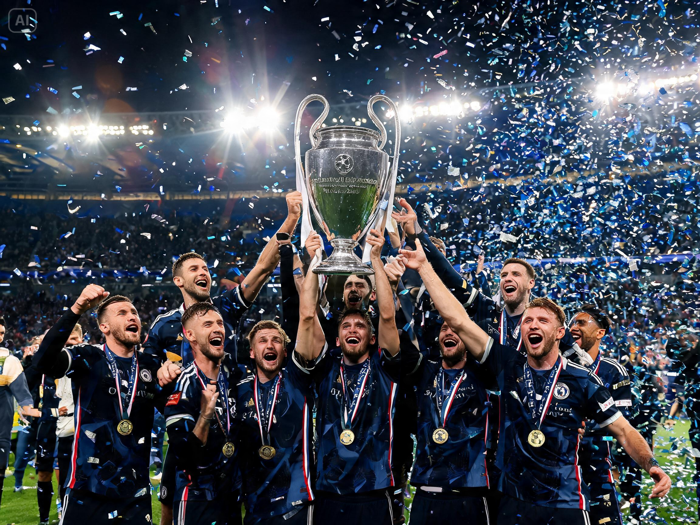 Prompt for a Champions league victory celebration