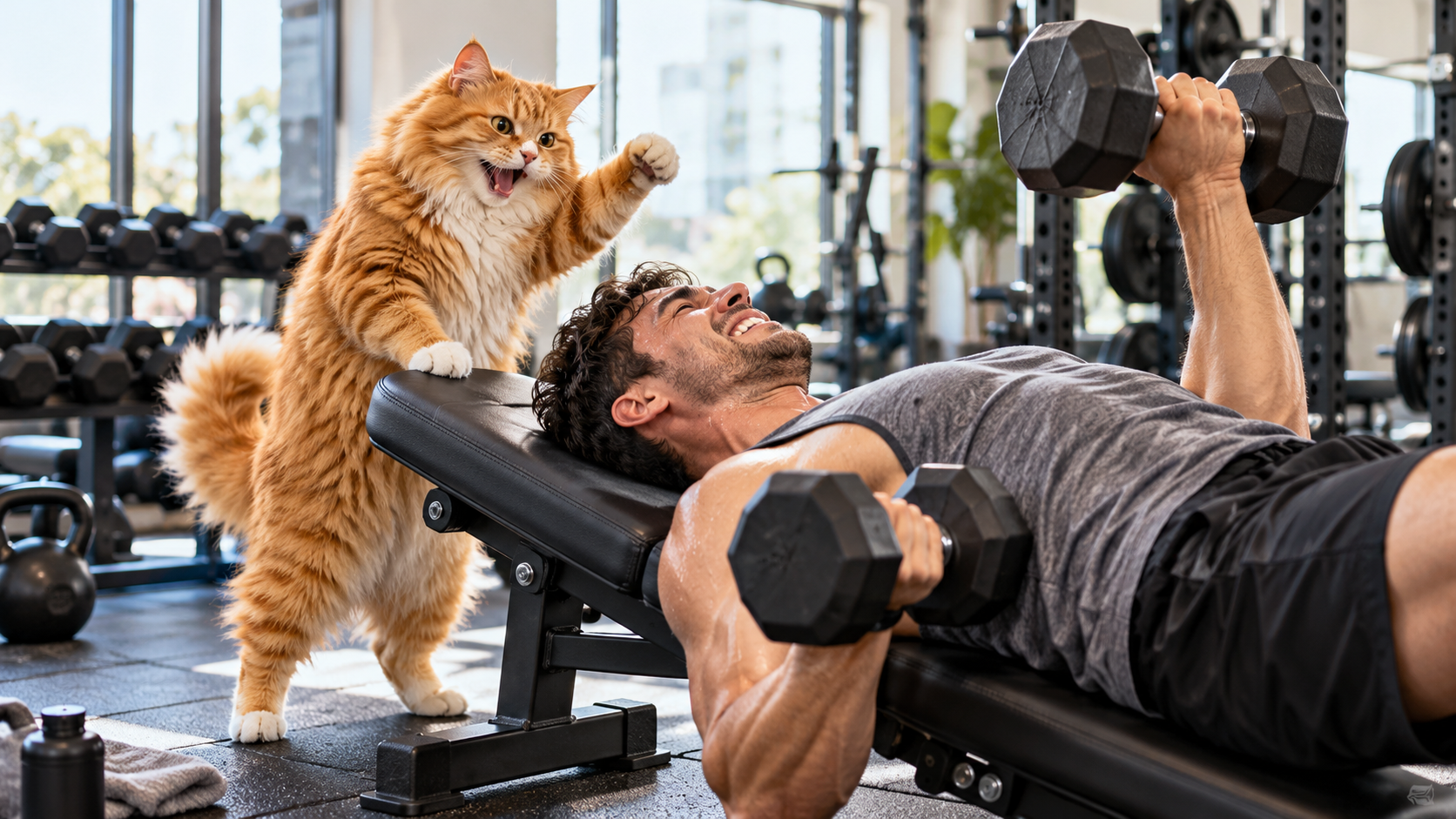 gym pet one more rep AI video example