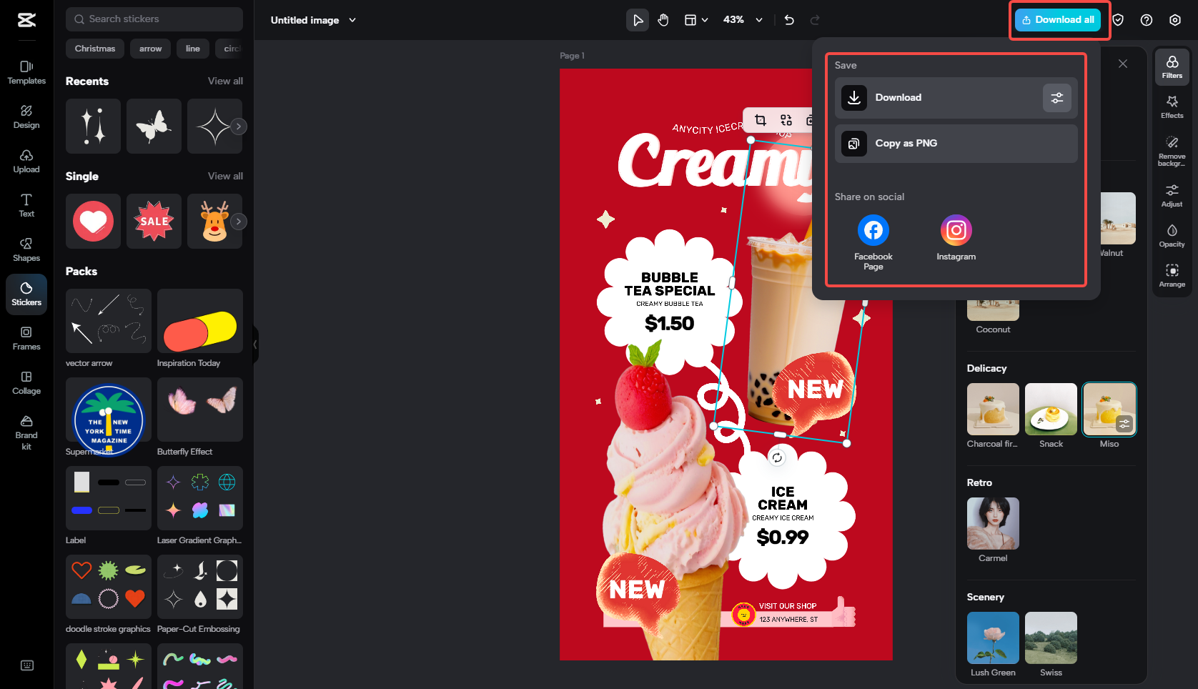 Laden Sie die Instagram-Bildanzeige herunter