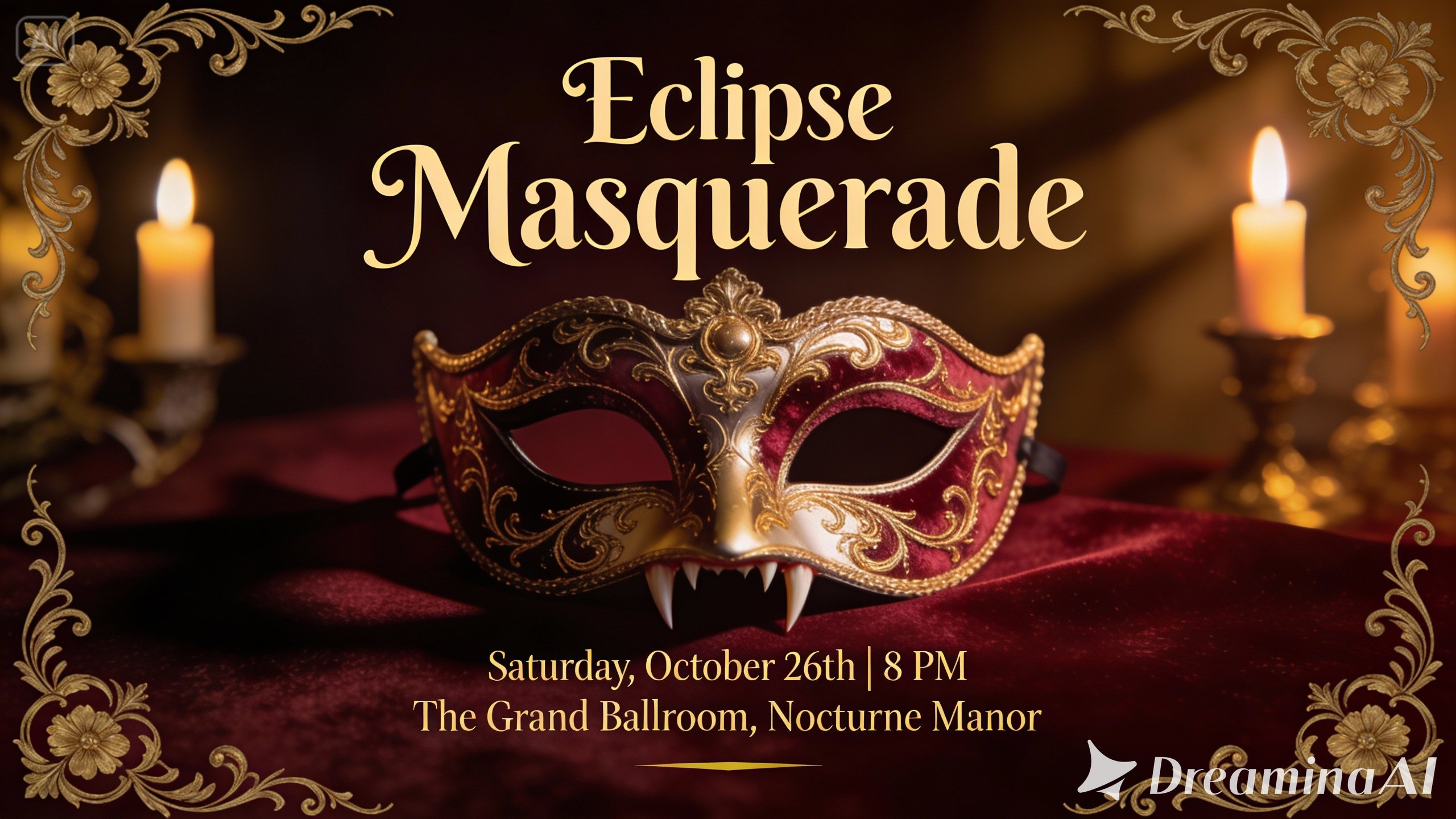 우아한 뱀파이어 가면 초대