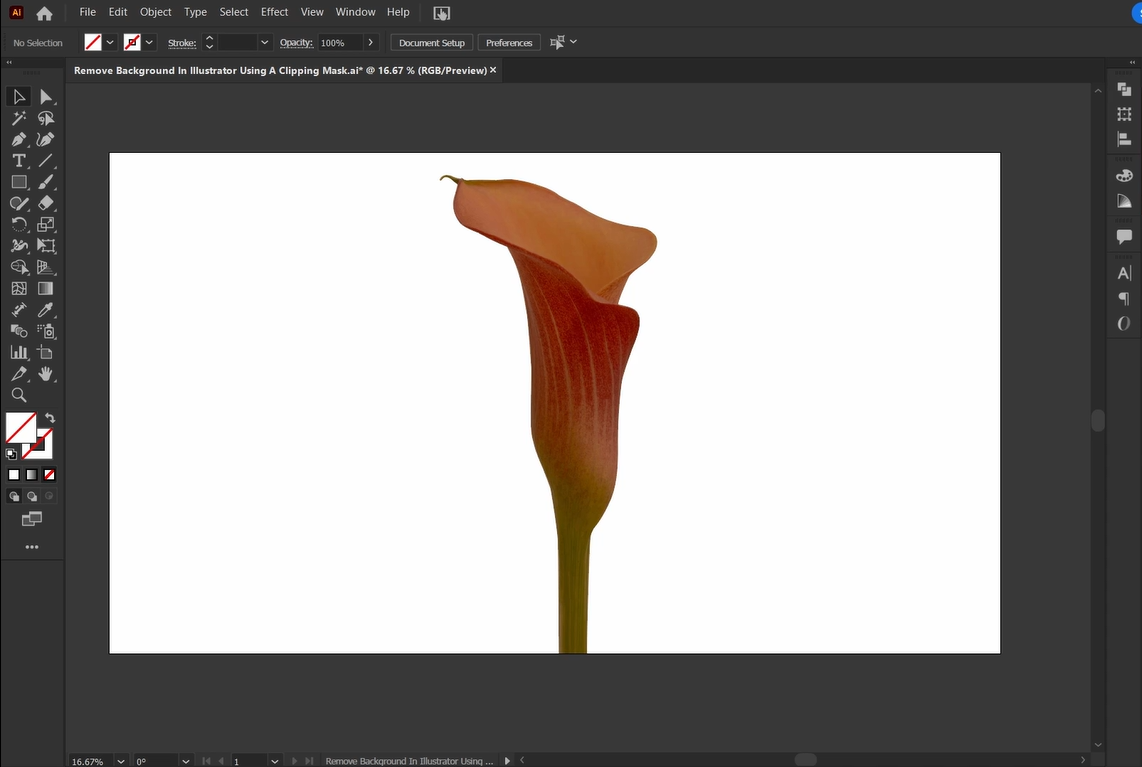 Remove the image background in Illustrator
