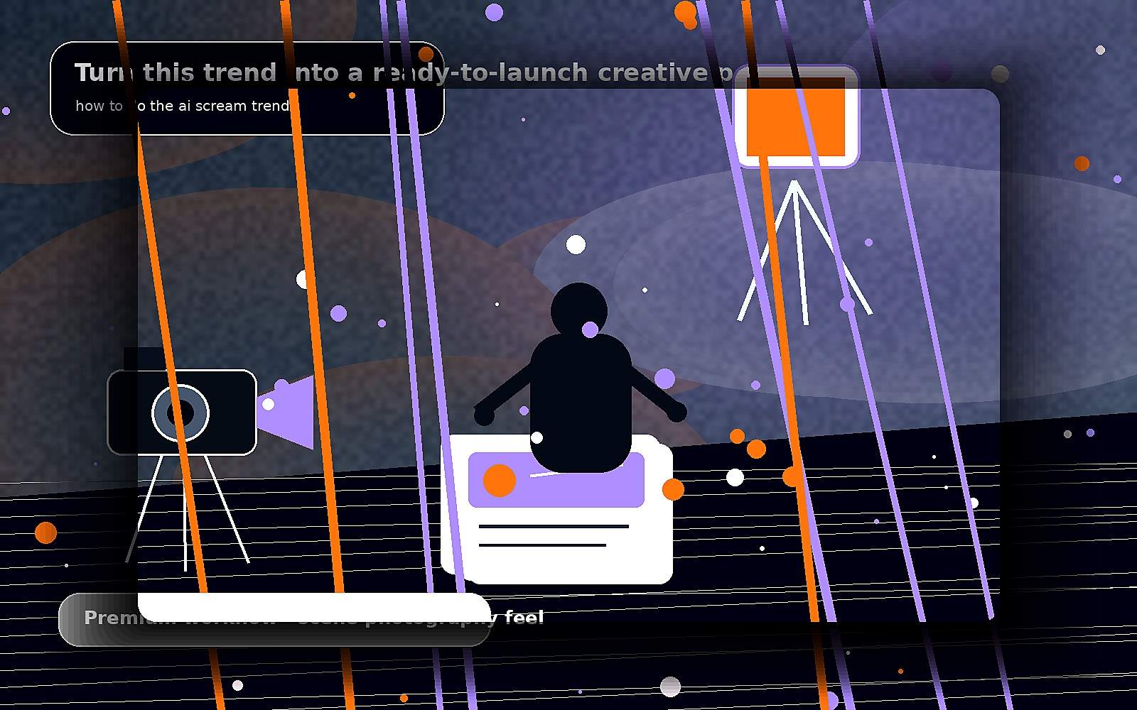 Turn this trend into a ready-to-launch creative plan — premium scene image for how to do the ai scream trend