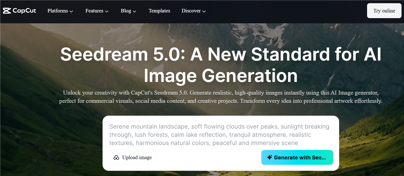 CapCut Seedream 5.0 AI model