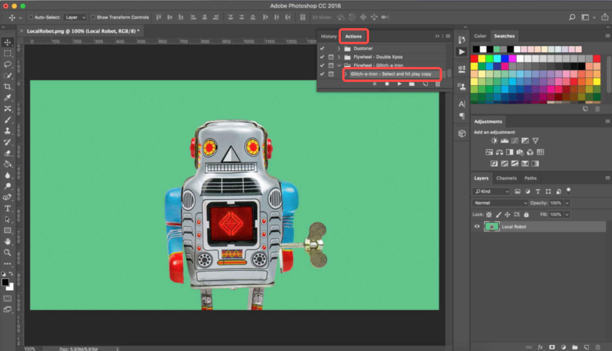 An easy way to apply glitch in Photoshop with Glitch-a-tron