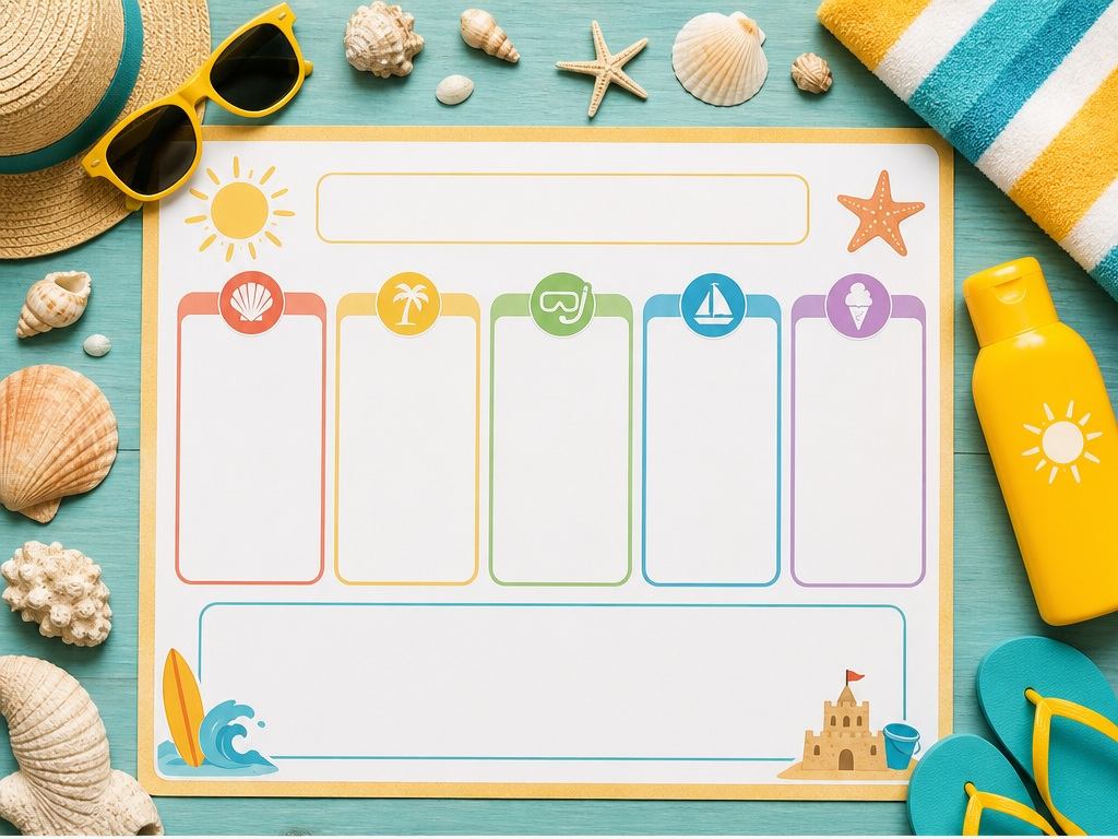 Travel Itinerary Template prompt example 5 - Family beach vacation planner