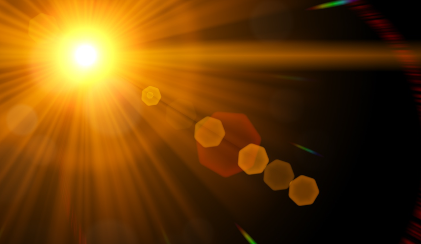 The most commonly used type of film overlays: Lens flare