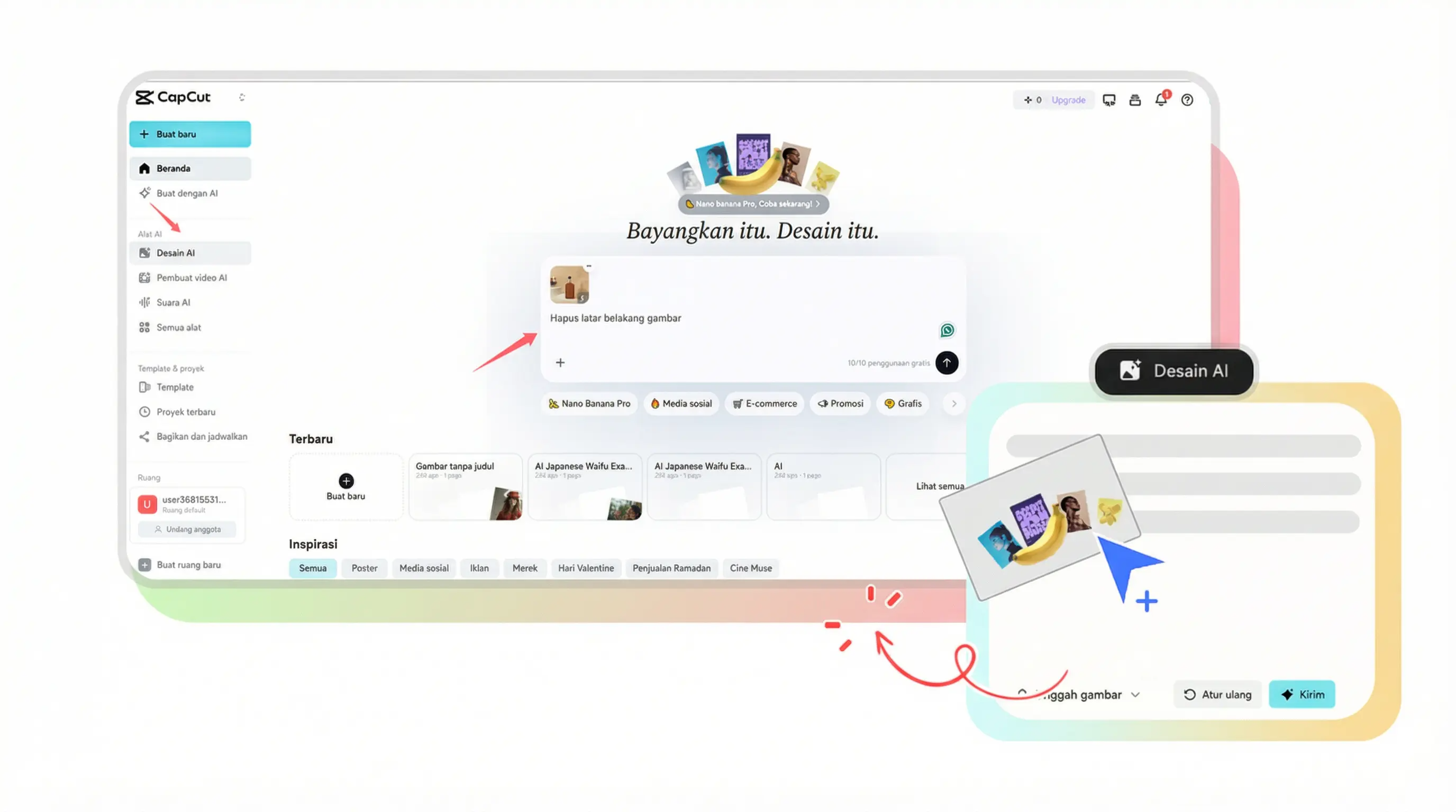 Alat Penghapus Latar Belakang AI CapCut