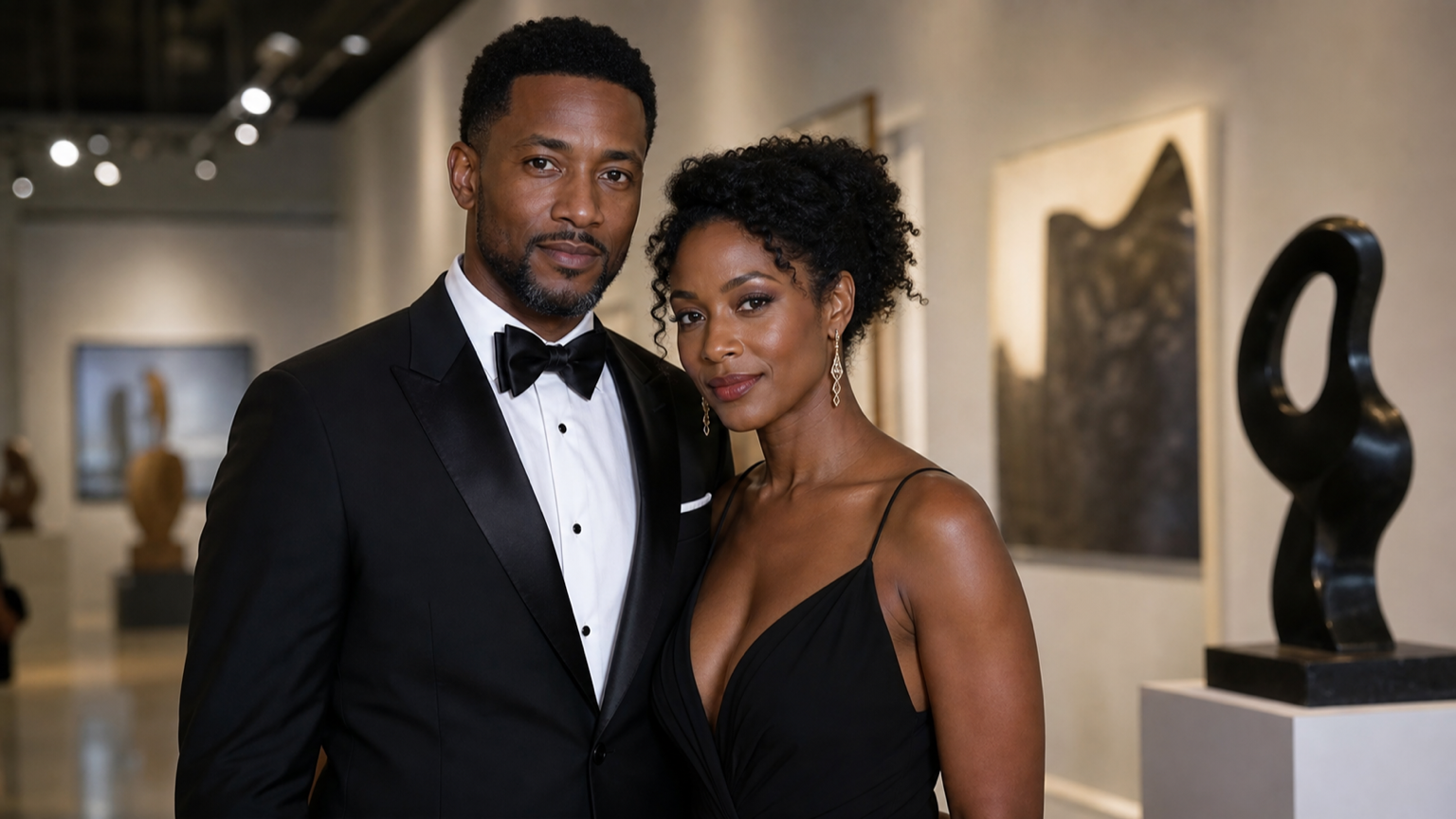 Luxury Black Couple Portrait AI Prompt example created for Dreamina