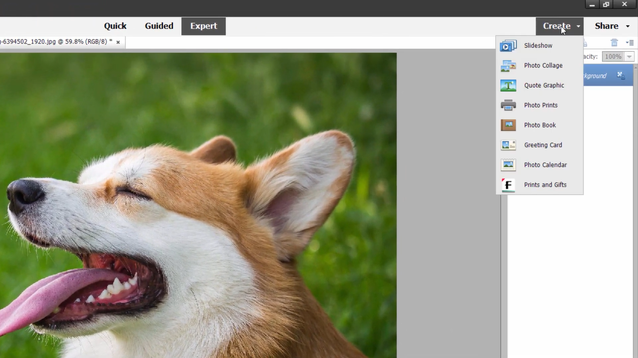 Open and select Photo Collage