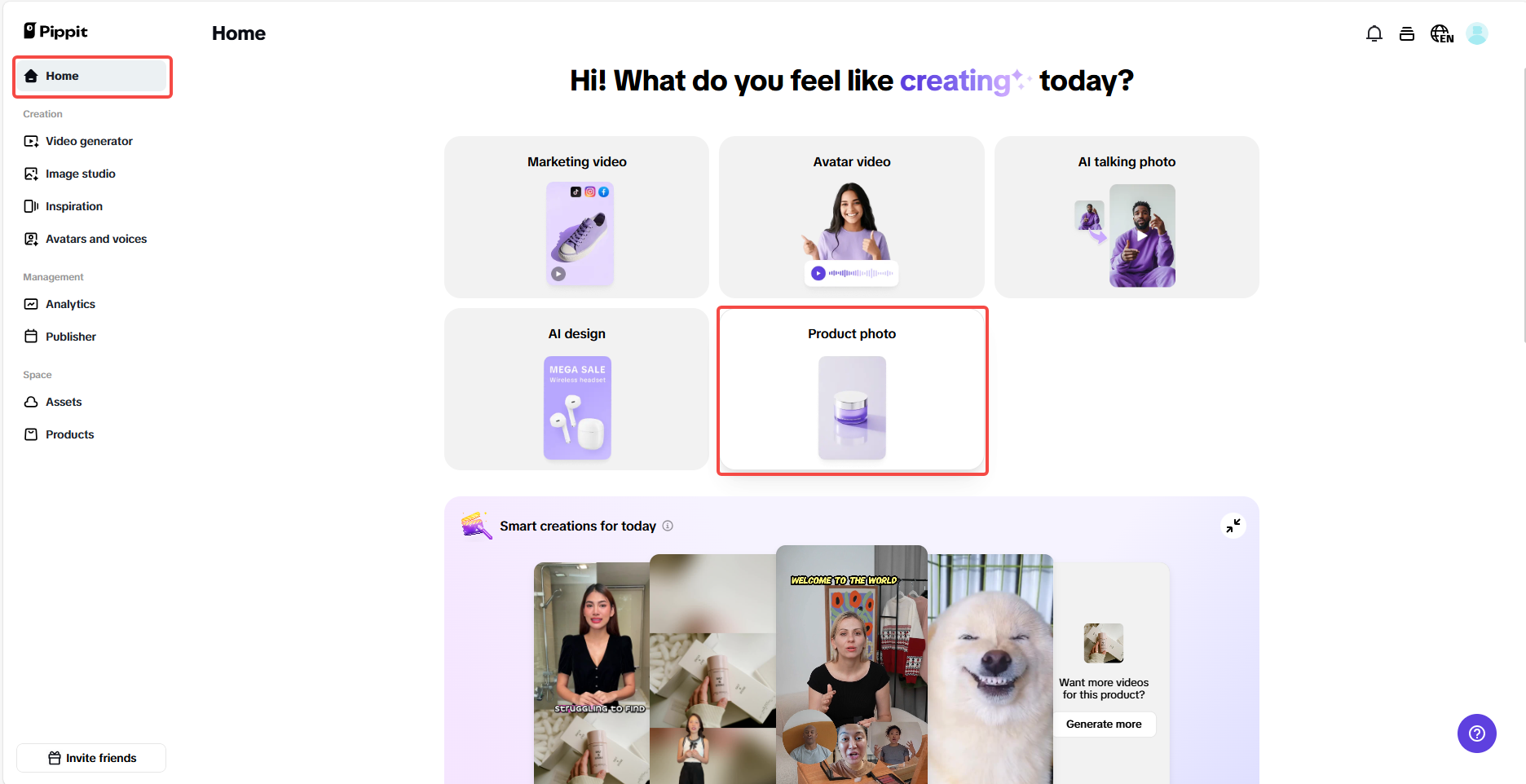 Product photo feature