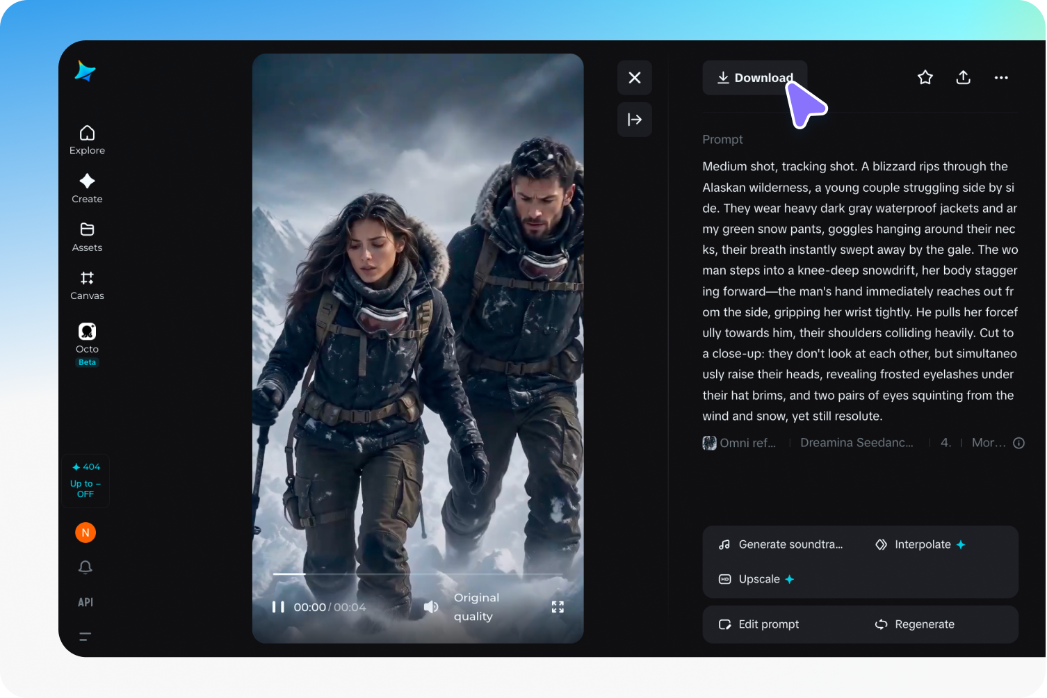 Preview, extend, and download