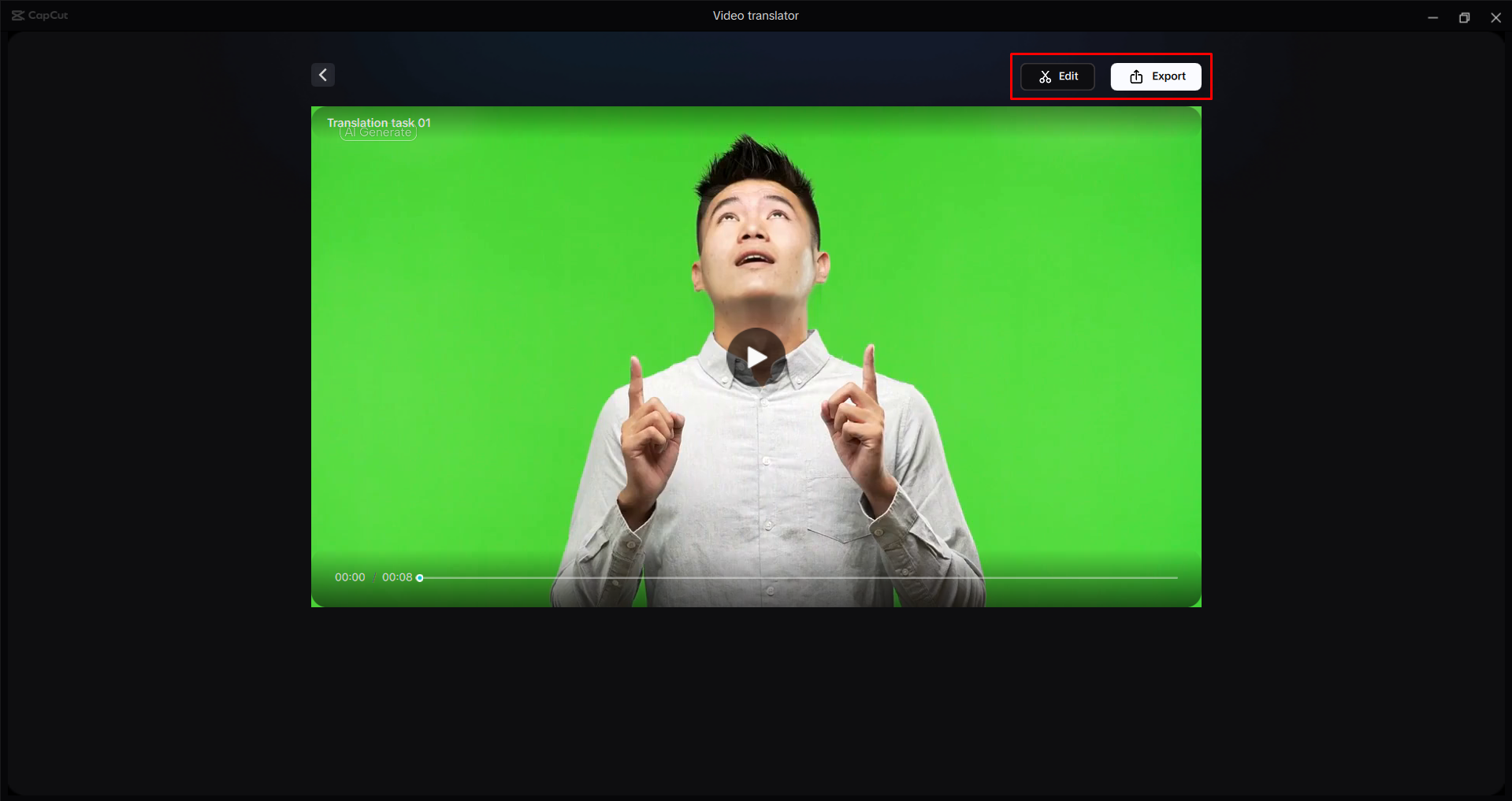 Exporting a video from the CapCut desktop video editor