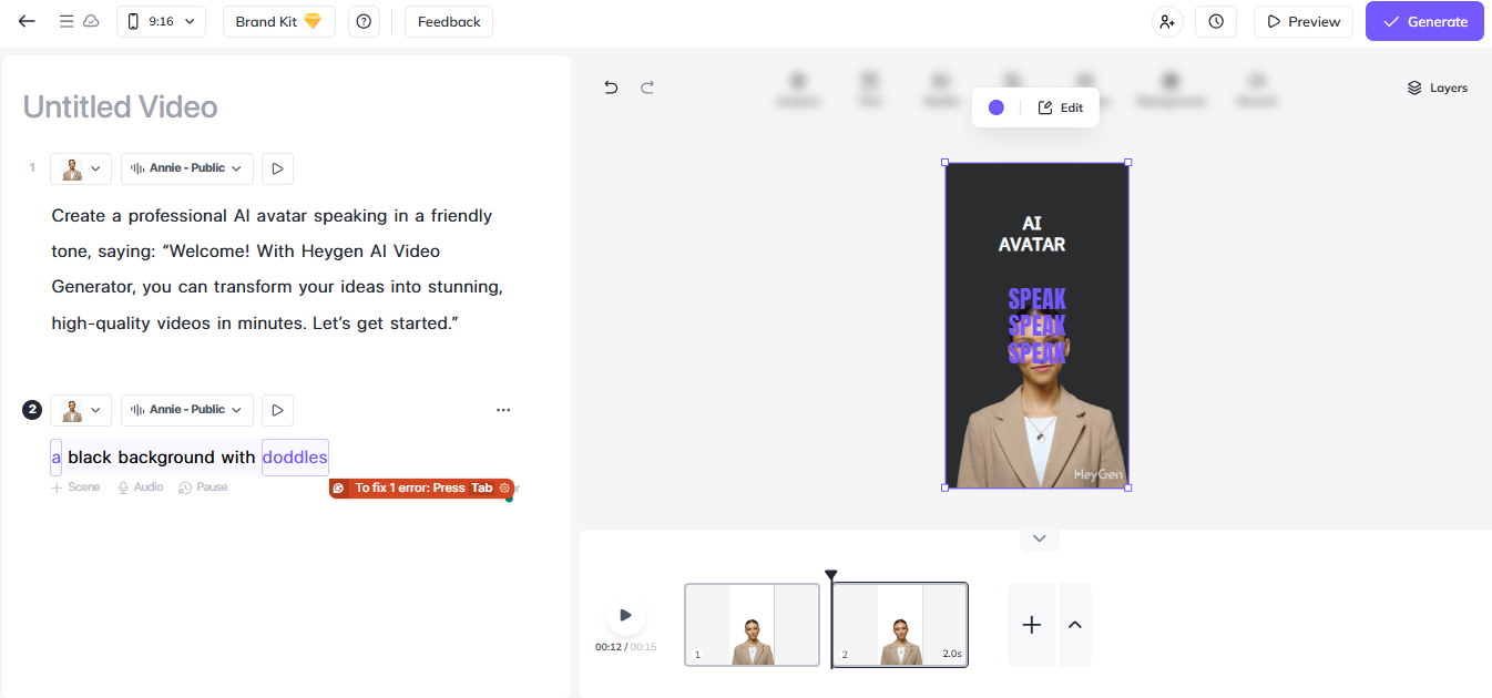 Customize your scene