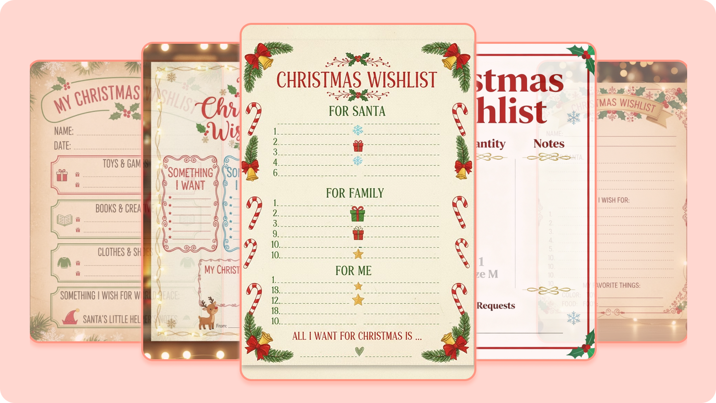 christmas wishlist template