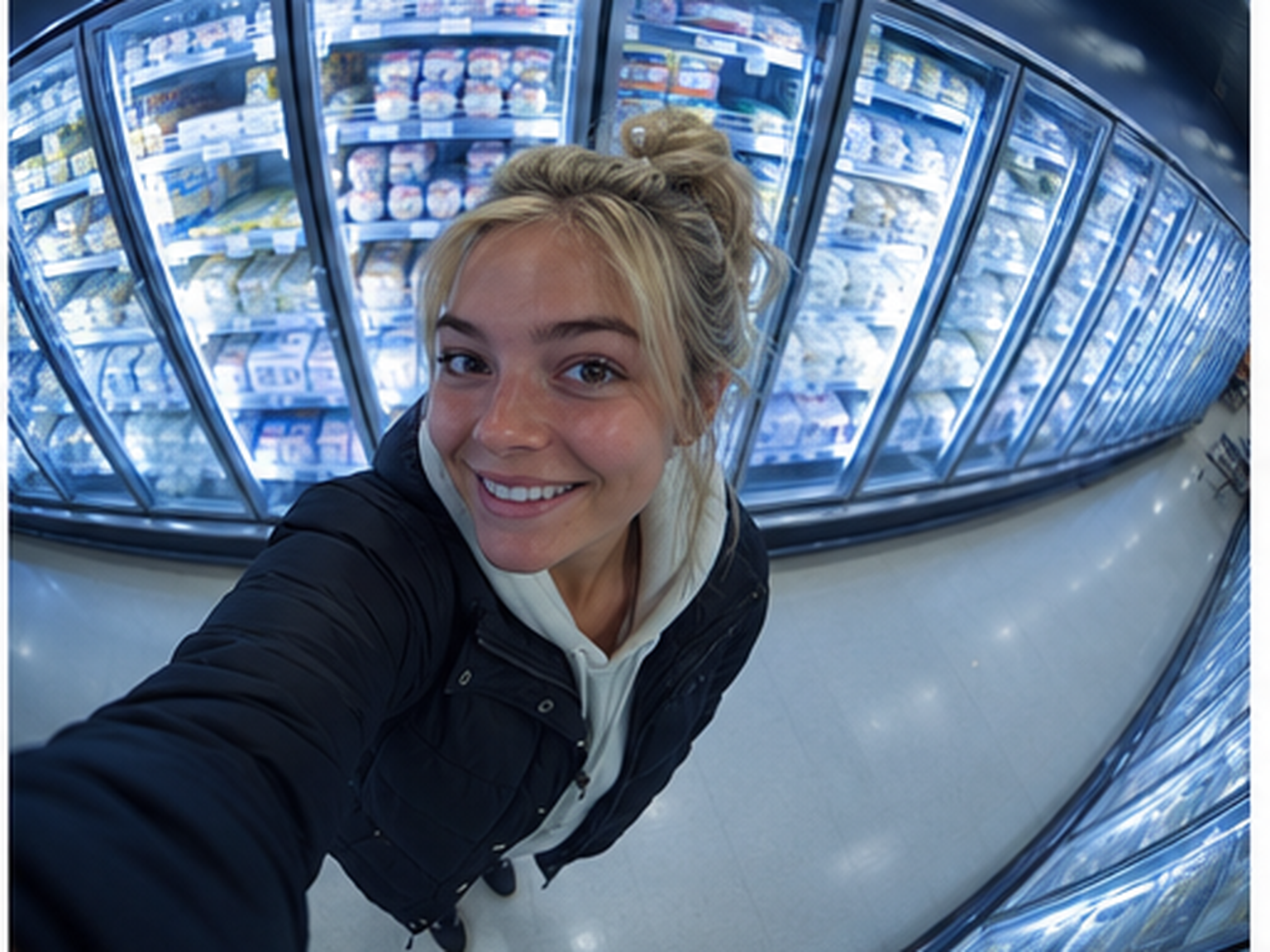 Einkaufswagen Selfie