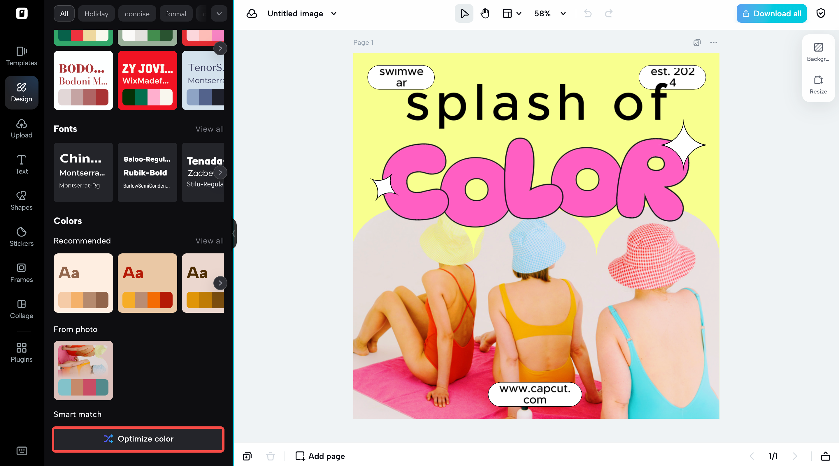 Optimize your design colors