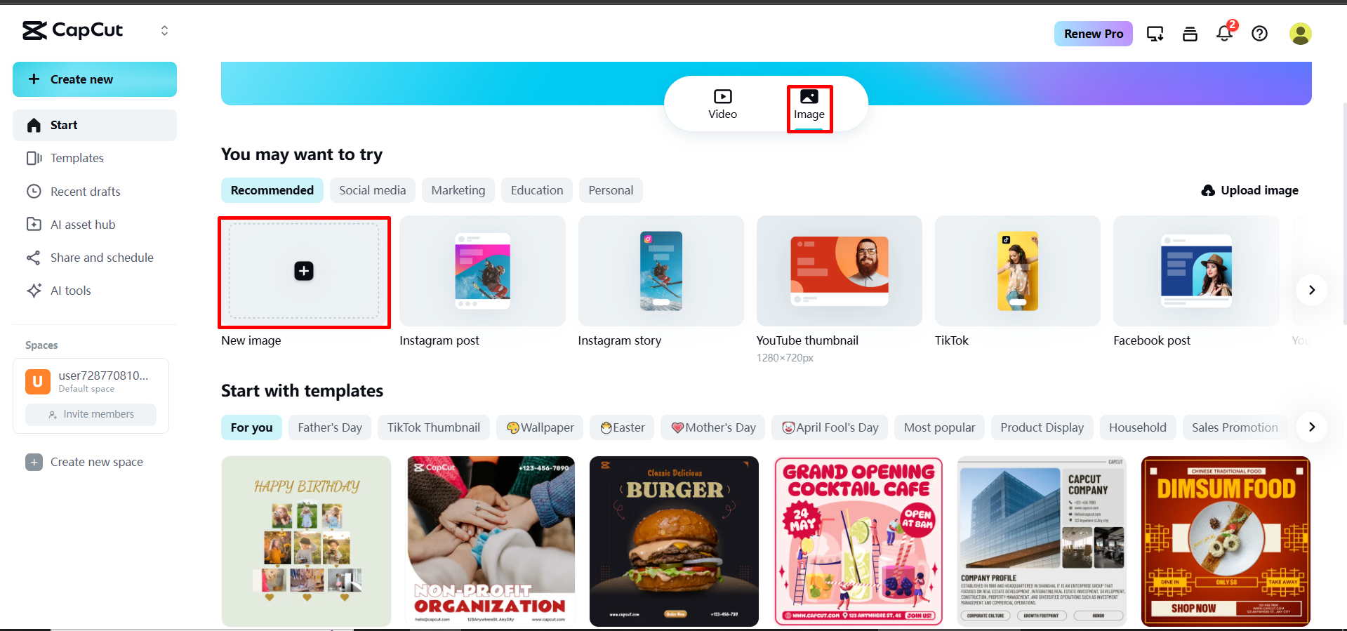 Pag-upload ng larawan para sa pagwawasto ng kulay ng AI