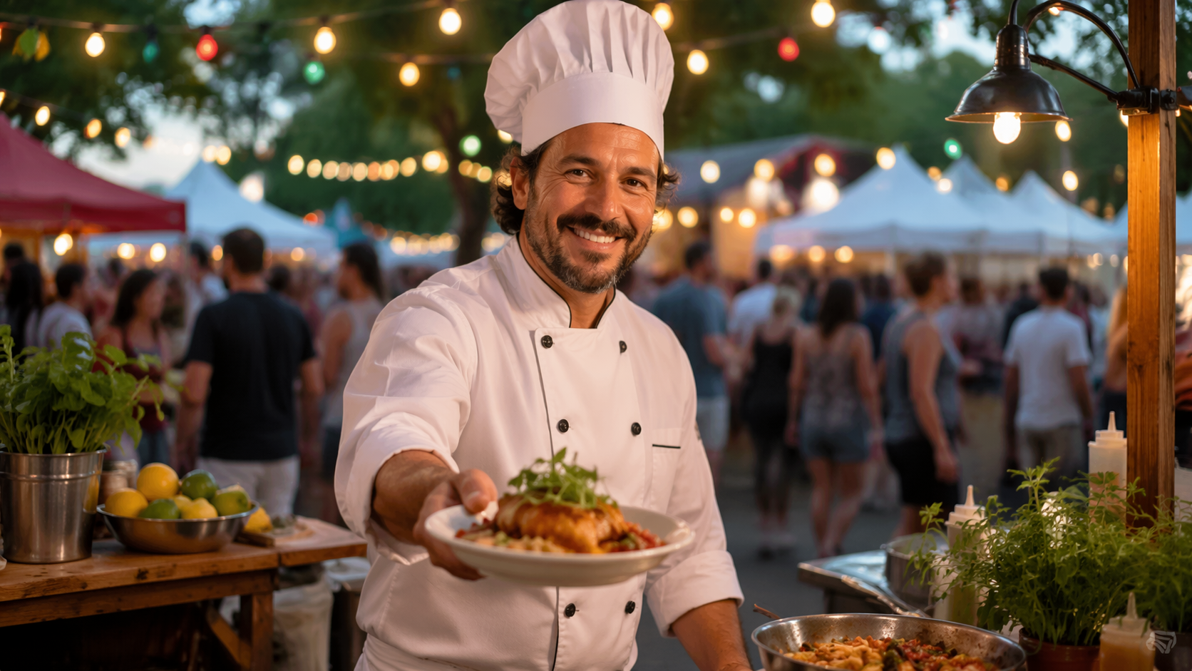 Dreamina Chef Filter Prompt Beispiel 5: Outdoor Food Festival Chef